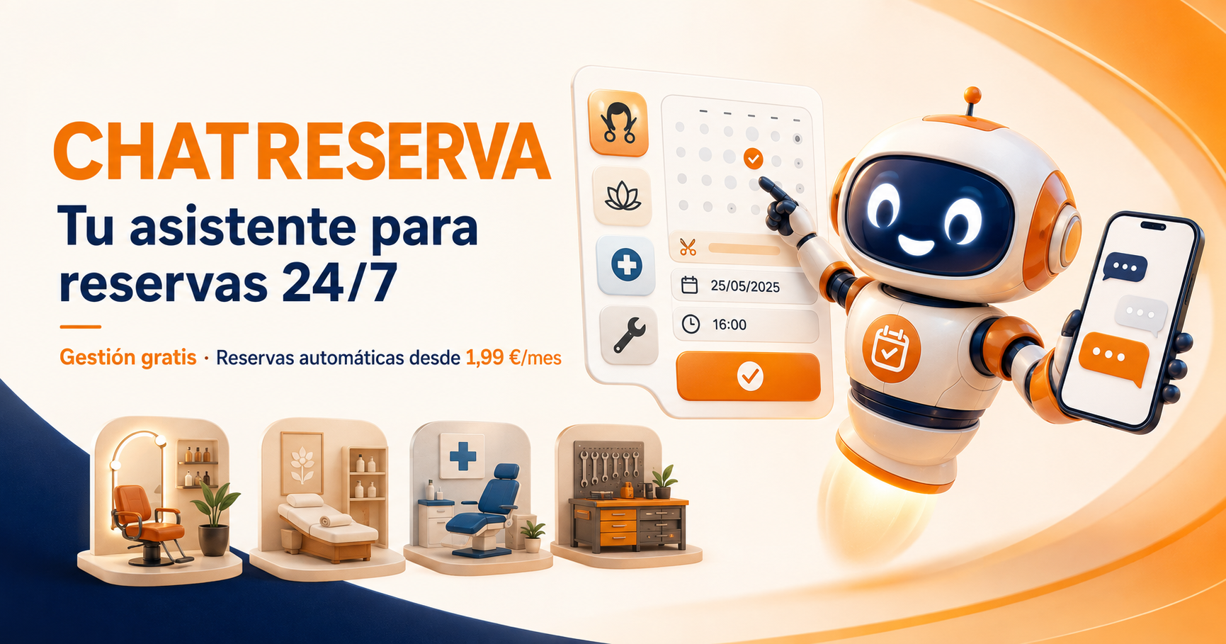 Chati, el asistente virtual de ChatReserva, gestionando reservas online para un establecimiento